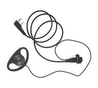 Buhdjfnke 1 Piece Single Wire Earpiece Headset Kit MIC PTT Mic D Shaped 2 Pin Radio Earphone Walkie Talkie Ear Hook