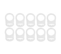 Buhdjfnke 10 Pcs Button Silicone Ring Pacifier Holder Mannequin Clip Adapter Transparent