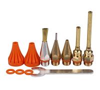 Buhdjfnke 11Pcs Glue Copper Nozzle Small-Bore Long Short Large Diameter Hot Melt Glue Accessories
