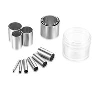 Buhdjfnke 12 Pieces Circle Cutter Hole Hollow Punch Cutter Set Ceramic Dot Baking Stamps for Polymer Clay Pottery Handmade Craft