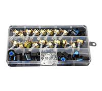 Buhdjfnke 18Pcs/Box WH148 Single Potentiometer Kit B1K/5K/10K/20K/50K/100K/500K/1M with Knobs Single Potentiometer Set Shaft Nuts