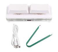 Buhdjfnke 2 Key Custom Shortcut Keyboard USB Hot Swappable Mechanical Shaft Wired Enter Space Custom Screen Cut Keyboard,White