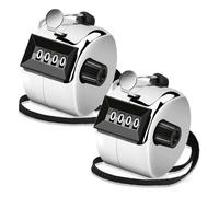 Buhdjfnke 2 Pack Clicker Counter Hand Tally Counter Clicker, 4 Digit Mechanical Palm Click Counter forCoaching, Sports Events