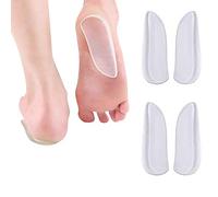 Buhdjfnke 2 Pairs Medial & Lateral Heel Wedge Silicone Insoles - Corrective Adhesive Shoe Inserts for Foot Alignment, Knock Knee Pain, Bow Legs, Osteoarthritis for Men and Women