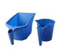 Buhdjfnke 2 Pcs Roller Brush Holding Paint Cup New Material Convenient Construction Blue Plastic Paint Tray Paint Tool Set