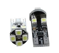 Buhdjfnke 2 x T10 W5W CANBUS Error Free 8 SMD LED White Wedge Light Bulbs 12V