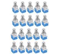 Buhdjfnke 20PCS Momentary Guitar Effect Pedal 3PDT Footswitch 9 Pin Latching Stomp Push Button Foot Switch True Bypass Solder Lug