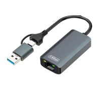 Buhdjfnke 2500Mbps USB 3.0/Type C to RJ45 2.5G Ethernet Adapter LAN Converter Hub for Win7/8/10 for PC Laptop