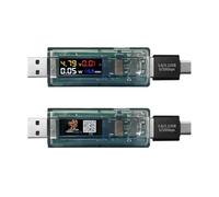 Buhdjfnke 2Pcs Lucky Miners Usb Chain ESP32 Crypto BTC Lottery Solo Miner 385kH/S with USB-A Ammeter Chained One-By-One