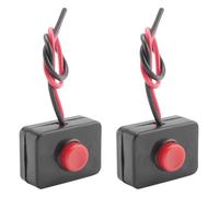 Buhdjfnke 2X DC 12V2A Adhesive Base Push Button Momentarily Action Wired Switch for Automobiles