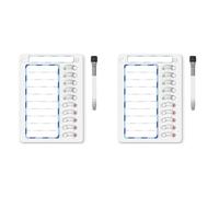 Buhdjfnke 2X Erasable Chore Chart for Kids to Do List Routine Task Planning Board with Magnetic Stickers Refrigerator Magnet