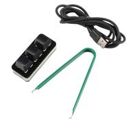 Buhdjfnke 3 Keys Custom Mini Keyboard Copy Paste Cut Select All Enter Ctrl C V for Programmer Audio Game Shortcut Keyboard Black