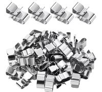 Buhdjfnke 304 Stainless Steel Clips 50PCS, Trailer Frame Wire Clips Solar Panel Wire Clips Metal Cable Clips