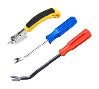 Buhdjfnke 3Pcs Staple Remover, Heavy Duty Upholstery Staple Puller Tool with Ergonomic Handle, Tack-Puller Tool Nail Puller A