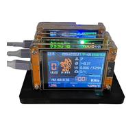 Buhdjfnke 3X 1000KH/S +3 Slots Stand Upgraded Harshrate 2.8 Inch Smart Display Bitcoin Crypto Solo Miner for Home