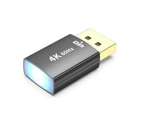 Buhdjfnke 4K DP Dummy Plug Display Emulator DP Virtual Display Adapter Headless Ghost Display EDID Emulator Black