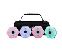 Buhdjfnke 4PCS Reaction Training Light Agility Response Training Device LED Flashing Easy Carrying for Basketball Soccer