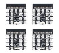 Buhdjfnke 4X Breakout Board 17 Port 6Pin LED Display Power Module Server Card Adapter for 1200W 750W PSU GPU Miner Mining BTC
