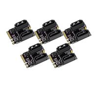 Buhdjfnke 5PCS M2 to SATA3.0 Expansion Card PCI-E3.0 KEY A+ E WIFI M.2 to Expansion Card Adapter Without Driver Installation