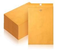 Buhdjfnke 6 X 9Inch Clasp Envelopes with Gummed Seal, Small Clasp Mailing Envelopes Made from 28Lb Paper, Bulk 120 Pack Easy to Use Well-Made