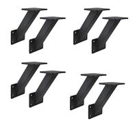 Buhdjfnke 8PCS 45 Degree Angle Support Brackets for Wooden Structures Support for Gazebos, Tree Houses, Cabins and Patios Black