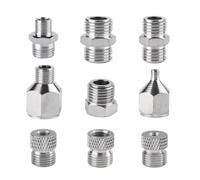 Buhdjfnke 9PCS/Set Airbrush Adaptor Fitting Accessories Replacement Kit Coupling Connector Tool for Compressor and Air Brush Hose