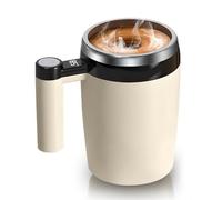 Buhdjfnke Automatic Magnetic Stirring Coffee Mug, Self-Stirring Coffee Mug with Temperature Battery LCD, Rechargeable Coffee Mug C