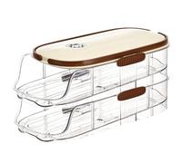 Buhdjfnke Automatic Rolling Refrigerator Egg Storage Box Large Capacity Egg -Keeping Rack Household Kitchen Tool E