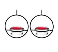 Buhdjfnke Beautiful Circular Hanging Bird Feeder,Leak Proof Circular Hanging Bird Feeder,Humming Bird Feeds Easy Install Easy to Use