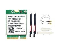 Buhdjfnke Bluetooth 5.4 WiFi7 Card RTL8922AE 6338Mbps Tri-Band 2.4G/5G/6G Wireless WiFi Adapter M. 2 for Win10/for Win11+ 10DB Antenna