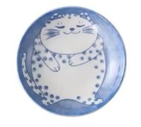 Buhdjfnke Ceramic Sauce Dishes, Japanese Style Cat Cartoon Pattern, Sushi Plate, Dessert Spice Tableware,Dining Table Dip Dish A