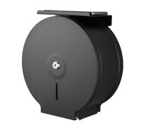 Buhdjfnke Commercial Jumbo Toilet Paper Dispenser Wall Mount, Stainless Steel 9" Roll with Shelf Holder Black