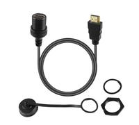 Buhdjfnke -Compatible Male to Female Extension Cable -Compatible Flush Mount Cable for Car Boat Motorcycle Dashboard 1 M