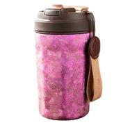 Buhdjfnke Double Layer Pure Titanium Vacuum Flasks Pure Titanium Coffee Cup High-Value Take-Out Portable High-End Exquisite A