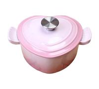 Buhdjfnke Dutch Oven with Lid, Preminum Cast Iron, Heart-Shape Enameled Soup Pot for All Stove Tops, Suitable for Stew Baking, Slow Cooking B