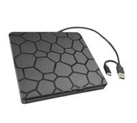 Buhdjfnke DVD CD Writer Burner Reader Player External DVD RW Drive USB 3.0 Type C 2 in 1 Interface Optical Drive for Laptop PC