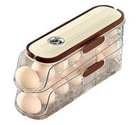 Buhdjfnke Egg Fresh-Keeping Rack Automatic Rolling Large Capacity Egg Storage Refrigerator Storage Box Household Kitchen Tools B