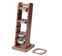 Buhdjfnke Espresso Coffee Filter Holder - Black Walnut, Coffee Powder Bowl Storage Rack, Espresso Handle Basket Storage Rack A