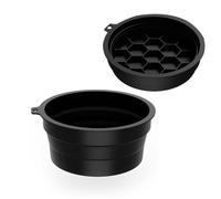 Buhdjfnke Face Bowl for Ice with Built-in Ice Tray Fold Silicone Ice Bath Bowl for Cold Plunge Therapy, Skin Tightening & Acne Relief Portable Spa Tool for Home & Travel Black