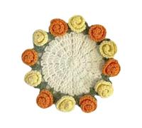 Buhdjfnke Flower Coasters for Coffee for Cups Tea Desk Desk for Cup for Decoration Mini Crochet Flowers Bouque C