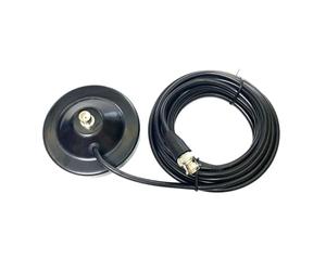 Buhdjfnke For Walkie Talkie BNC Magnetic Mount Base Adapter 9CM Big Size with 5M Extension Coaxial Cable