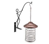 Buhdjfnke Iron Bird Feeder Outdoor Hanging Feeding Portable Wild Birds Grease Ball Holder Park Garden Pet Bird Supply B