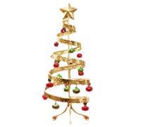 Buhdjfnke Iron craft bell mini Christmas tree desktop simulation Christmas tree display Christmas decorations As Shown