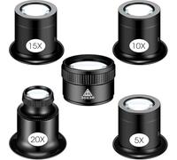 Buhdjfnke Jewelers Loupe Magnifying Glass 5Pcs Set Monocular 30x36mm Lens Watch Jewelry Experimental Repair Tool