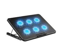 Buhdjfnke Laptop Cooling Pad Laptop Cooler with 6 Quiet Fans 7 Height & Wind Speed Adjustable 2 USB Port & Phone Holder