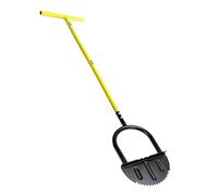 Buhdjfnke Long Handle Steel Blade Serrated Edger Lawn Tool Handheld Garden Edger Half Moon Grass Saw Cutter for Court