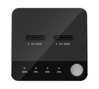 Buhdjfnke M. 2 /NVMe Dual-Bay Clone Duplicator Docking Station Hard Drive Offline Clone M. 2 Cloner Data with LED Indicator