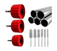 Buhdjfnke Metal Pipe Cleaner, Drill Attachment Pipe Cleaner, Copper Pipe Tools, Pipe Cleaning Tool Set, 3X Pipe Cleaner Set