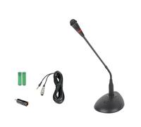 Buhdjfnke Mini Studio Speech Microphone with Doorbell Tone Gooseneck Wired Microphone Flexible for Computer Desktop Notebook Easy to Use
