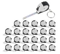 Buhdjfnke Mini Tape Measure Keychain Set, 3 Ft Retractable, 24 Pieces, Pocket Size with Lock White